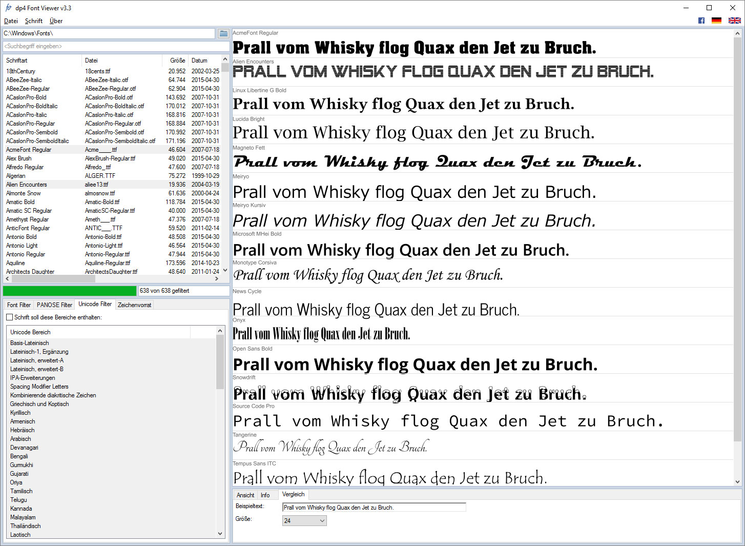 dp4 Font Viewer screenshot